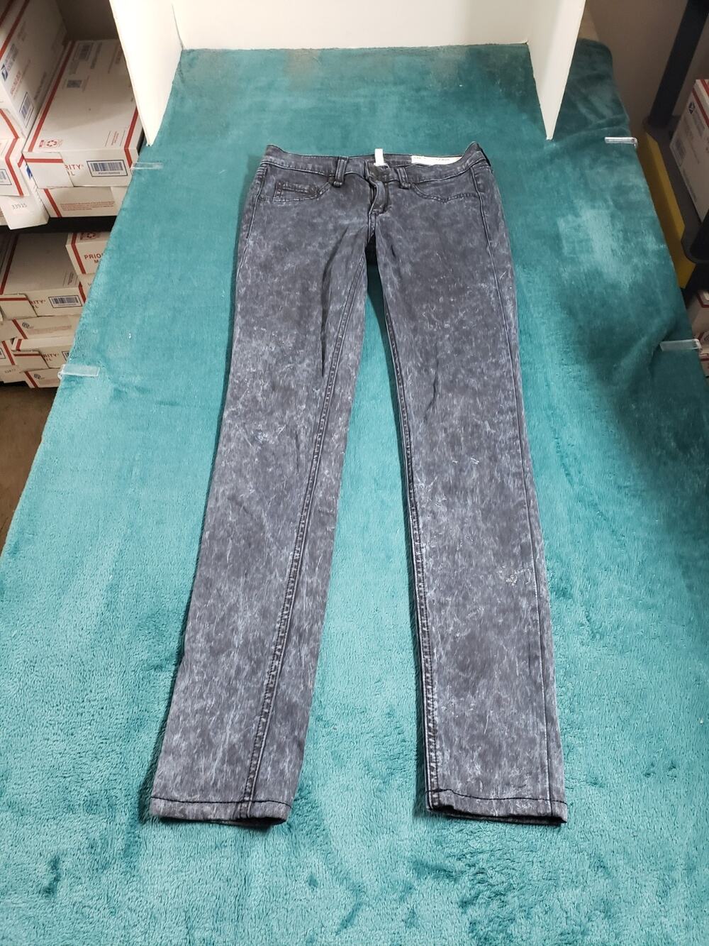 Rag & Bone Jeans Size 25 Womens Black Stretch Pants Denim Mid Rise Jegging